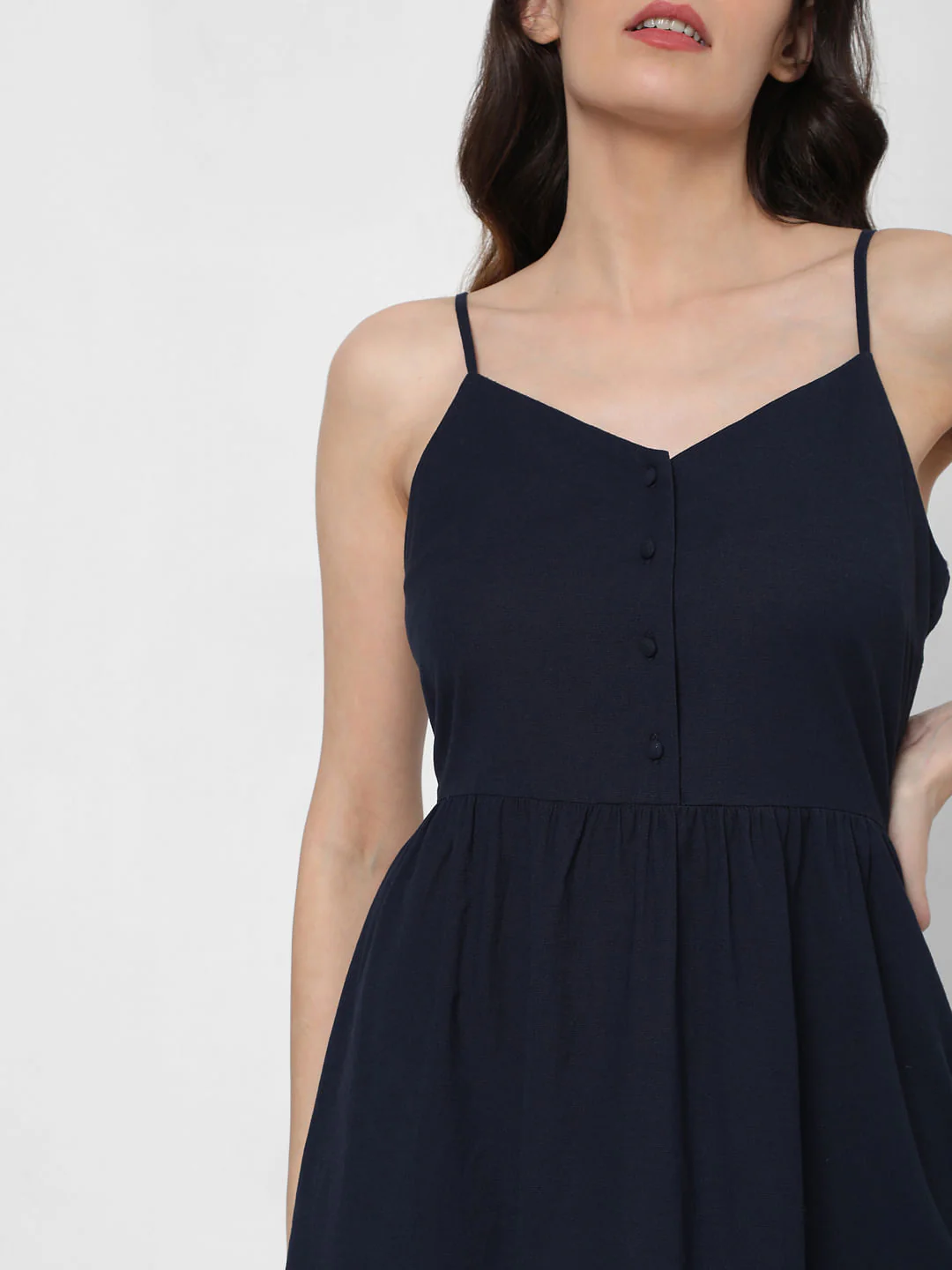Blue Strappy Fit & Flare Dress - Image 5