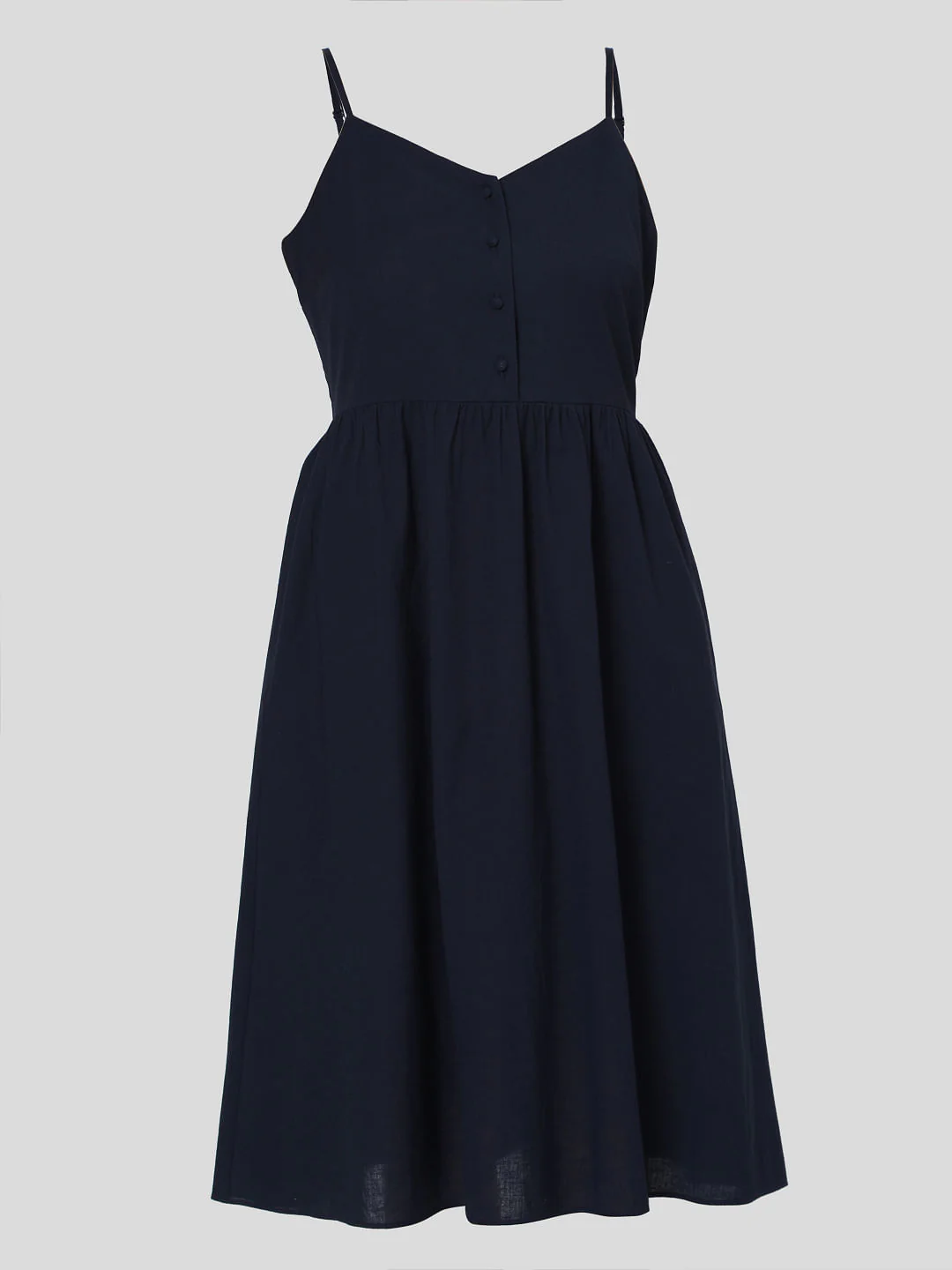 Blue Strappy Fit & Flare Dress - Image 6