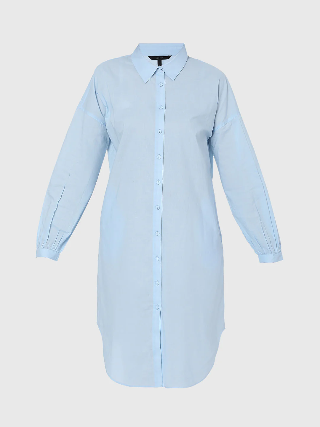 Blue Tunic Shirt Dress - Image 6