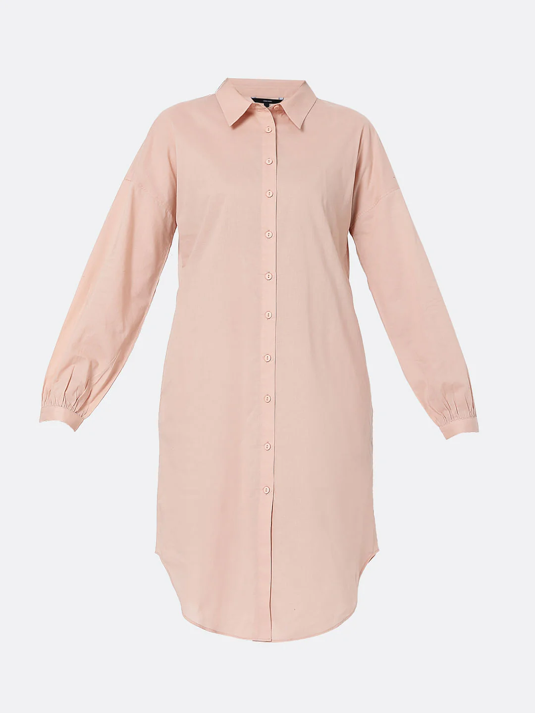 Light Pink Tunic Shirt Dress - Image 6