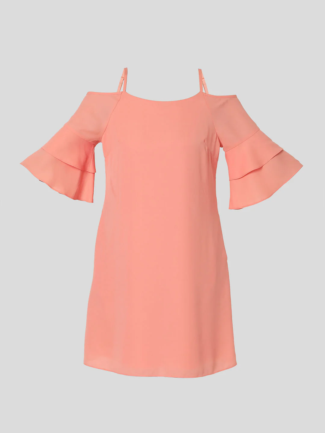 Peach Cold Shoulder Dress - Image 5