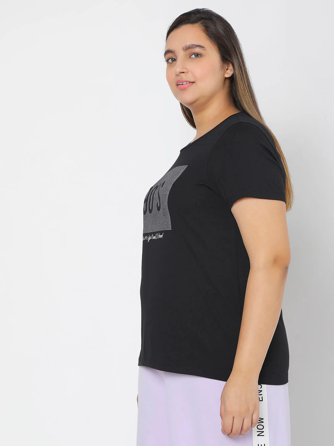 Curve Black 90'S Print T-Shirt - Image 3