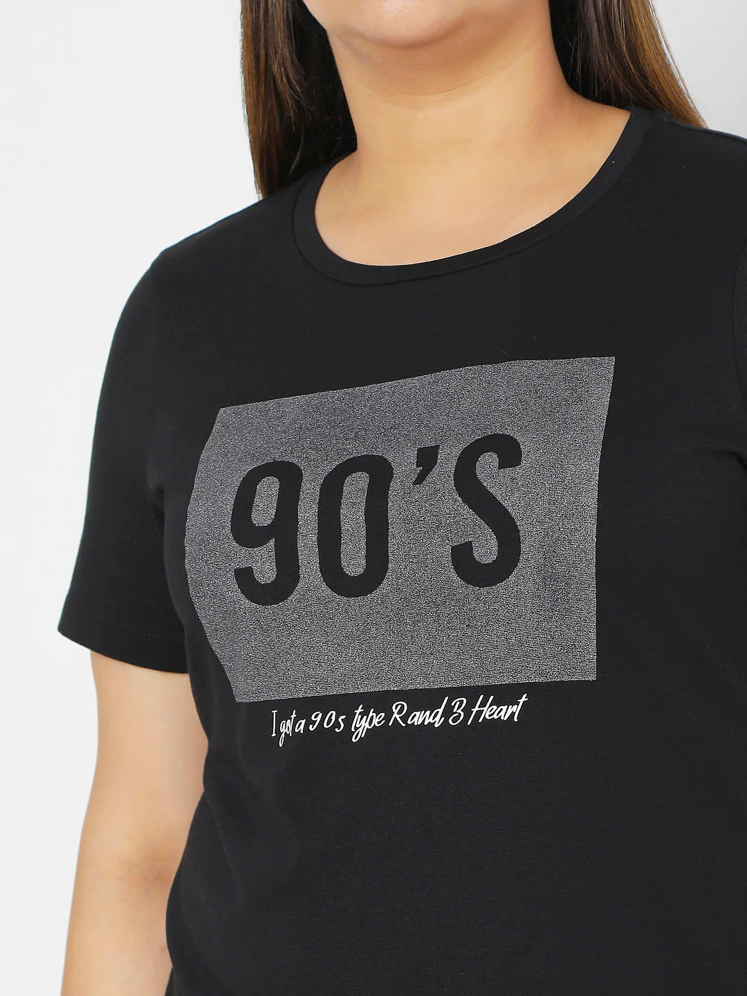 Curve Black 90'S Print T-Shirt - Image 6