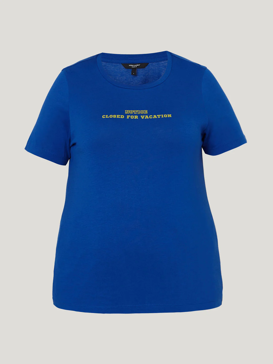 Curve Blue Slogan Print T-Shirt - Image 7