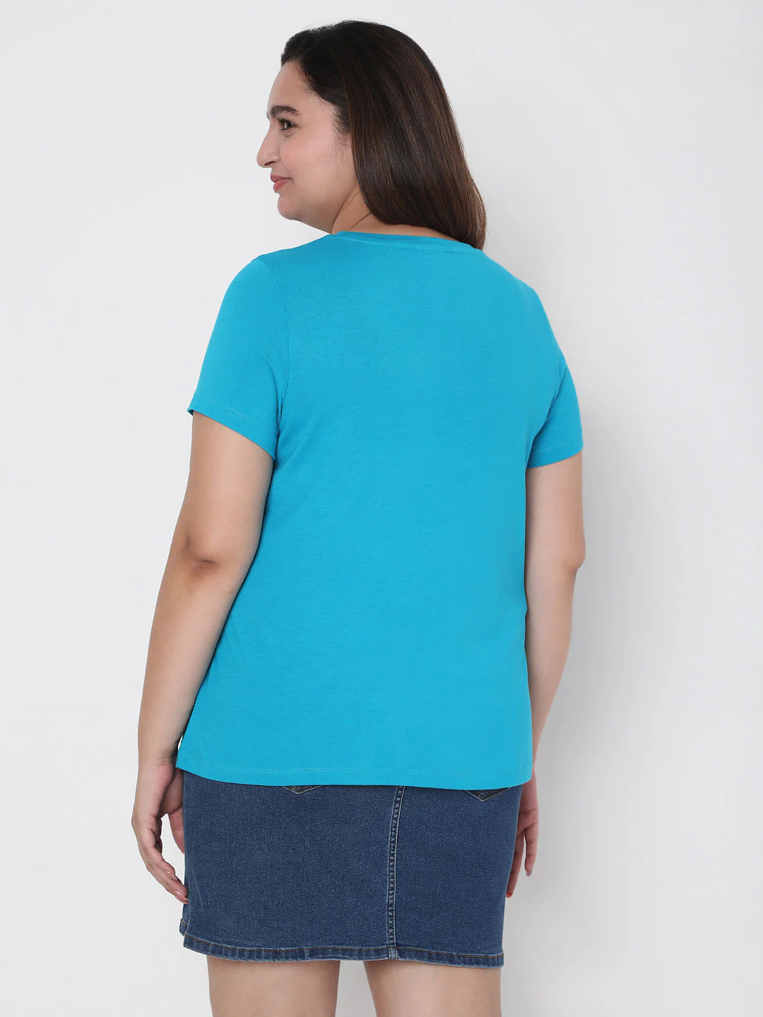 Curve Blue Typographic T-Shirt - Image 4