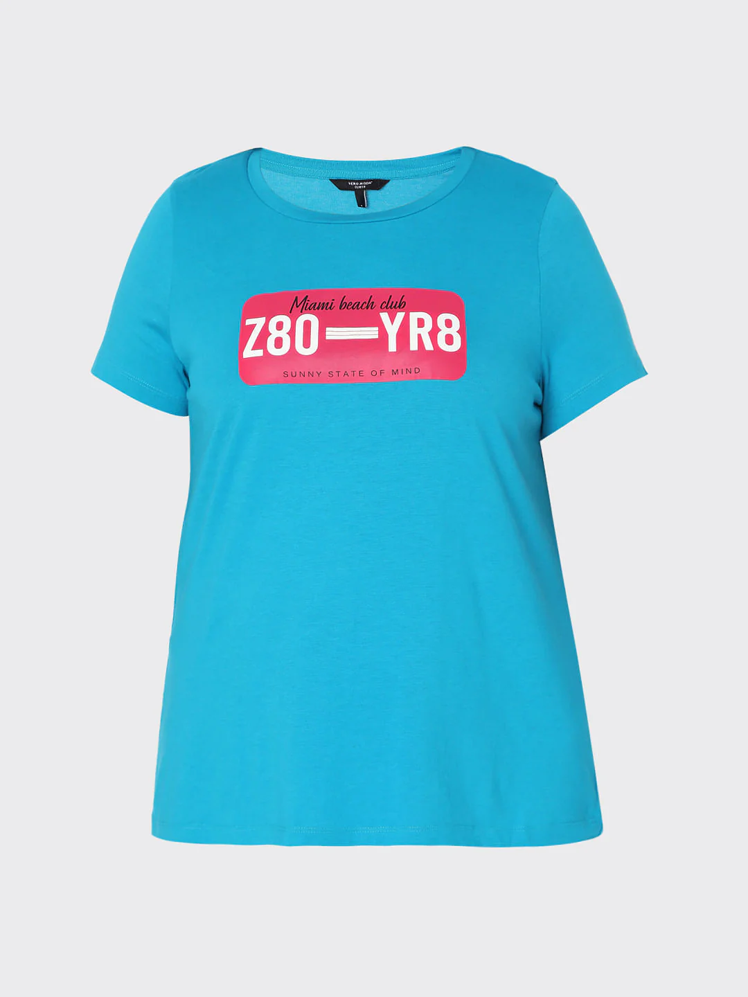 Curve Blue Typographic T-Shirt - Image 7