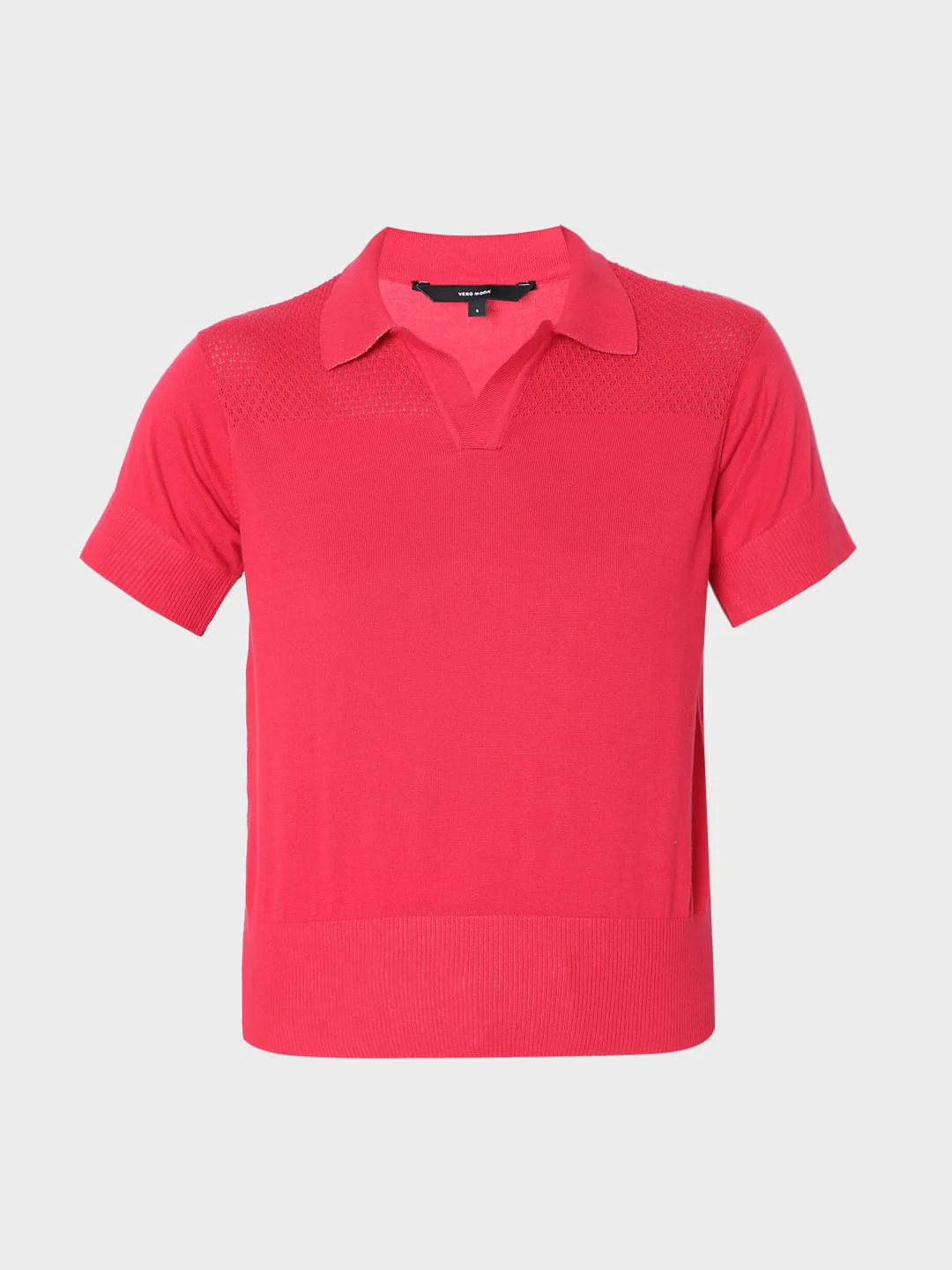 Bright Pink Polo Neck T-Shirt - Image 7