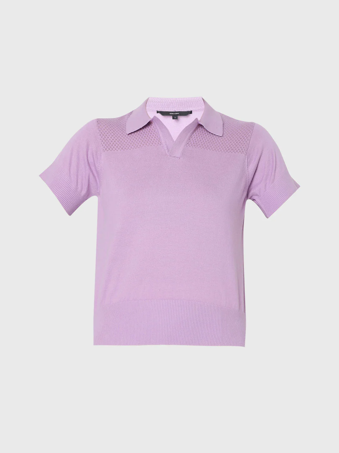 Purple Polo Neck T-Shirt - Image 7