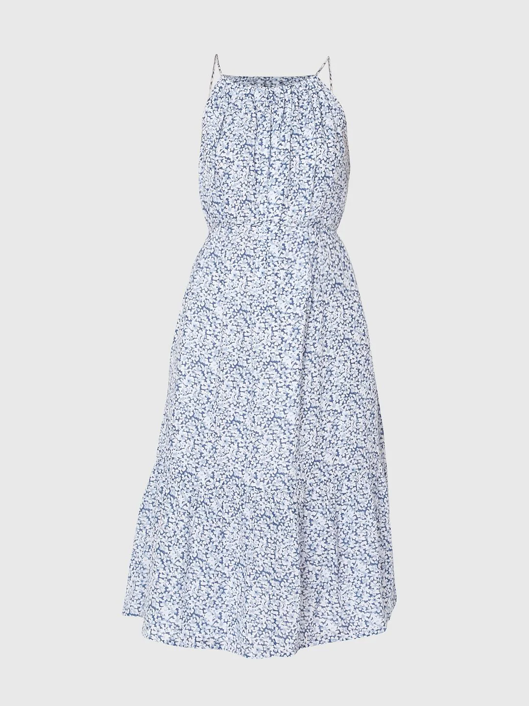 Blue Floral Midi Dress - Image 6