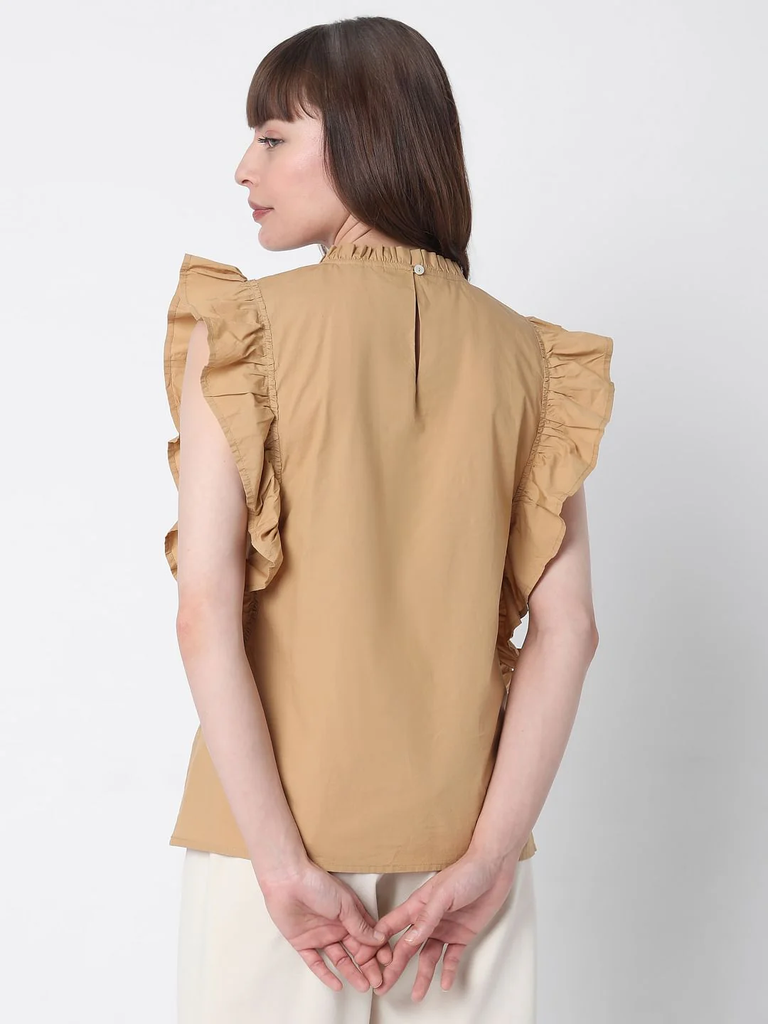 Brown Ruffle Top - Image 4