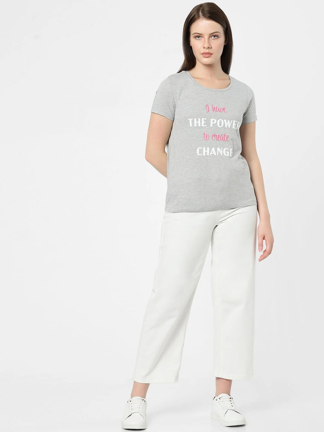 Grey Typographic Print T-Shirt - Image 5