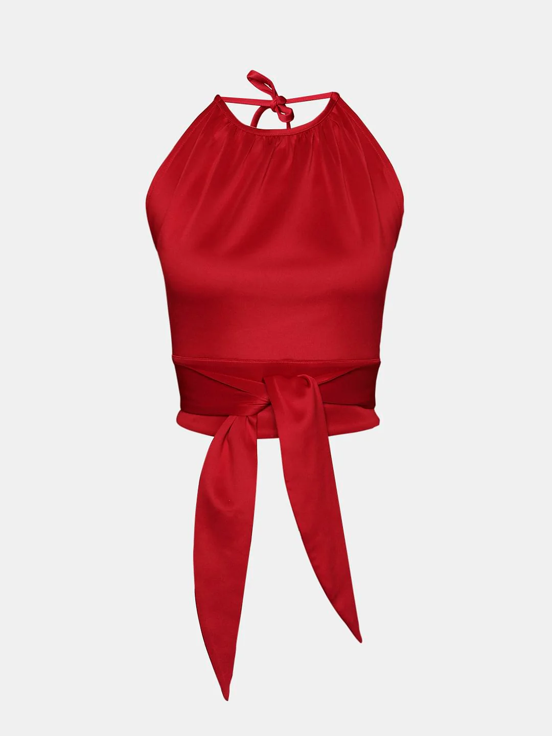 Marquee Red Halter Neck Crop Top - Image 7