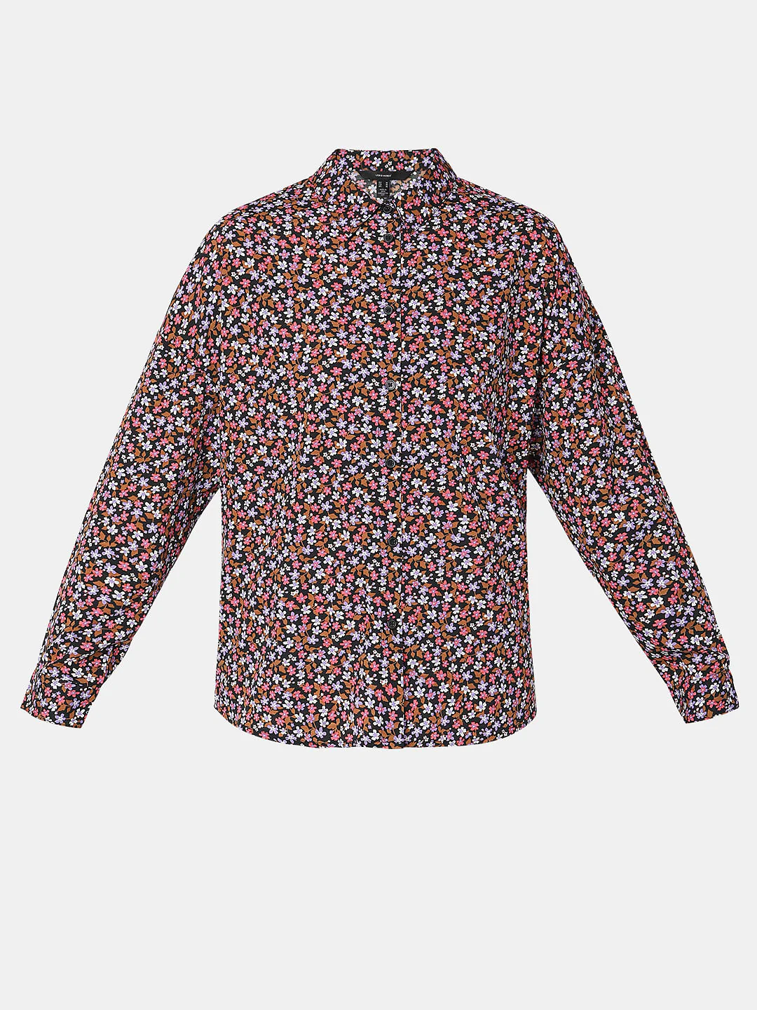 Black Floral Print Shirt - Image 7