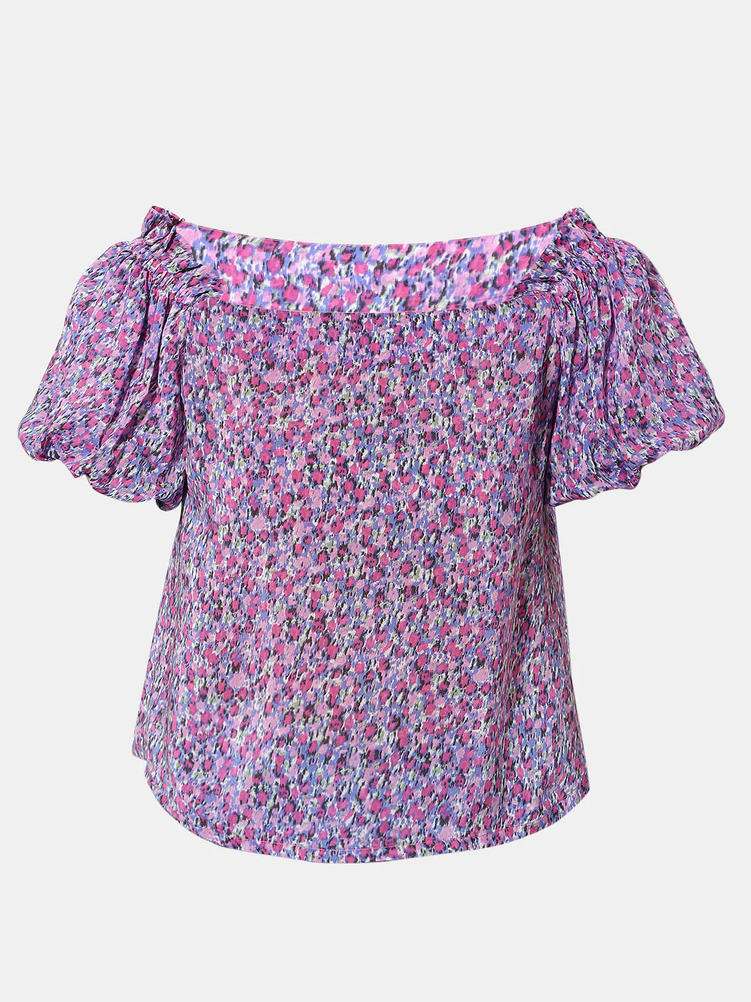 Purple Floral Print Top - Image 7