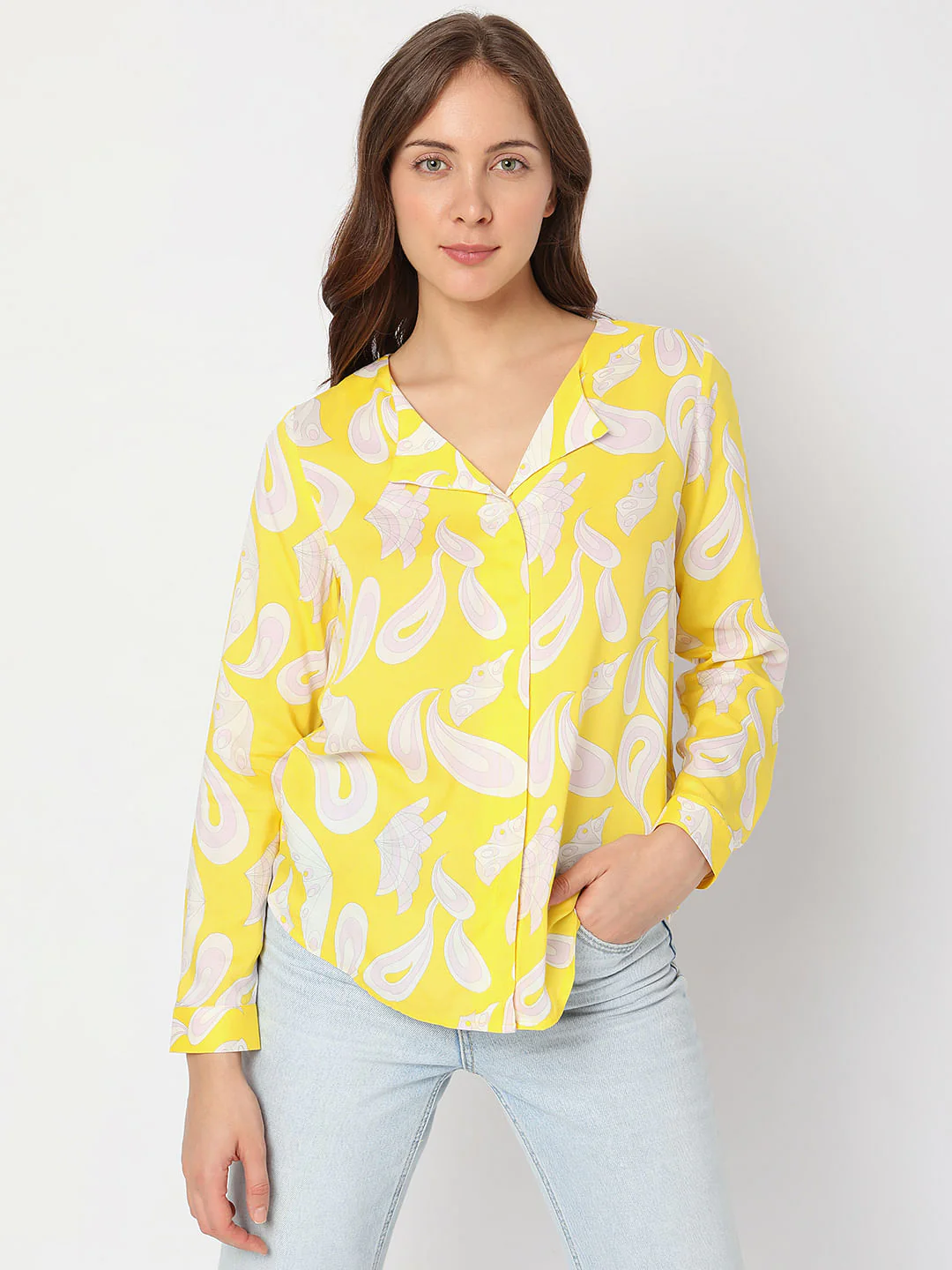 Yellow Printed Shirt - Image 2