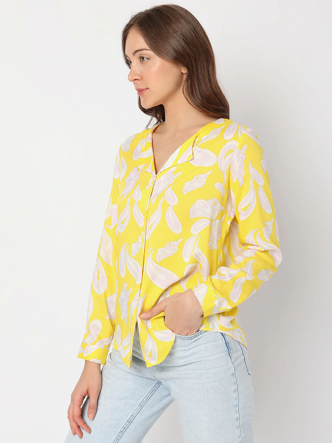 Yellow Printed Shirt - Image 3
