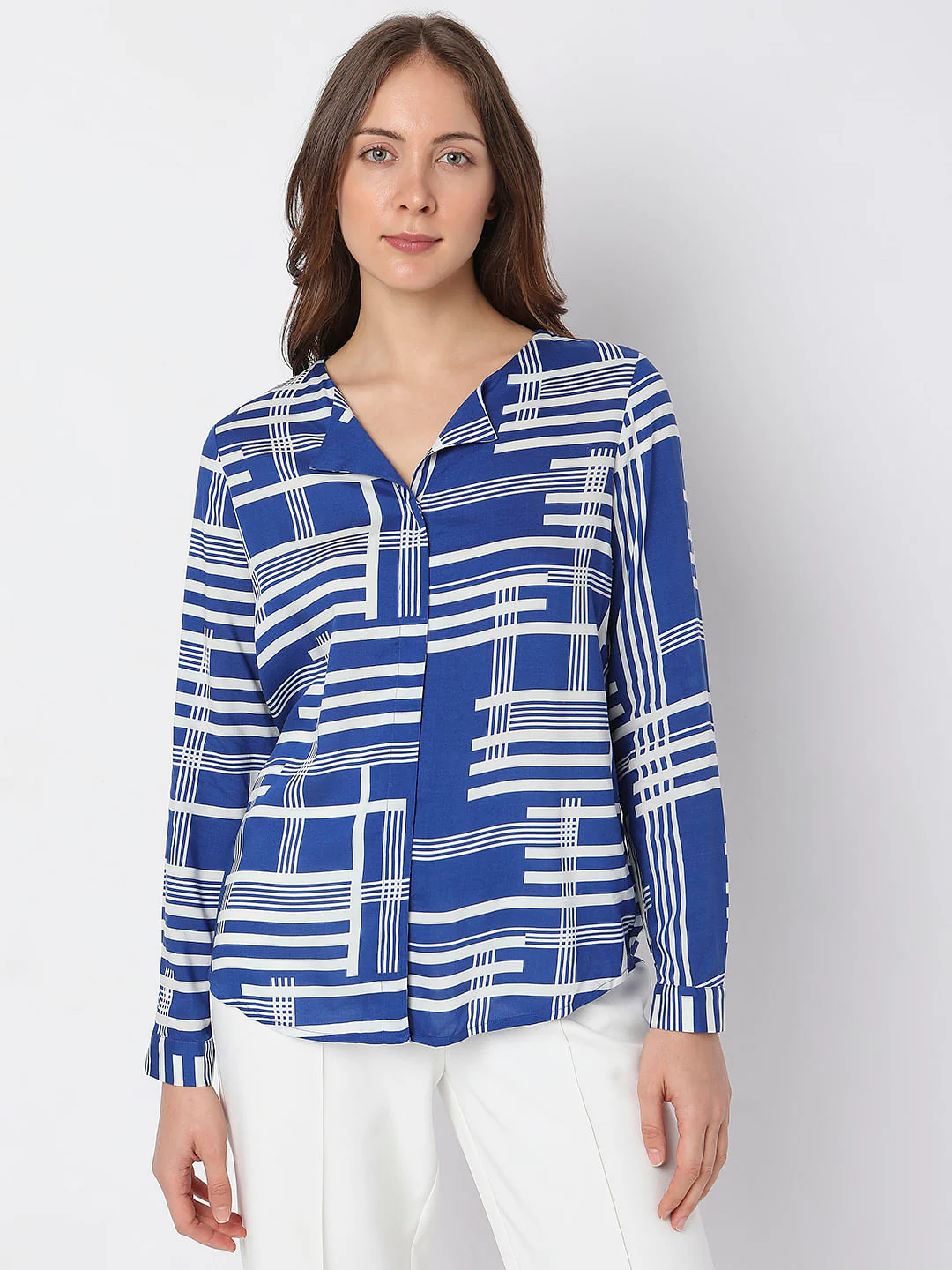 Blue Printed Top - Image 2