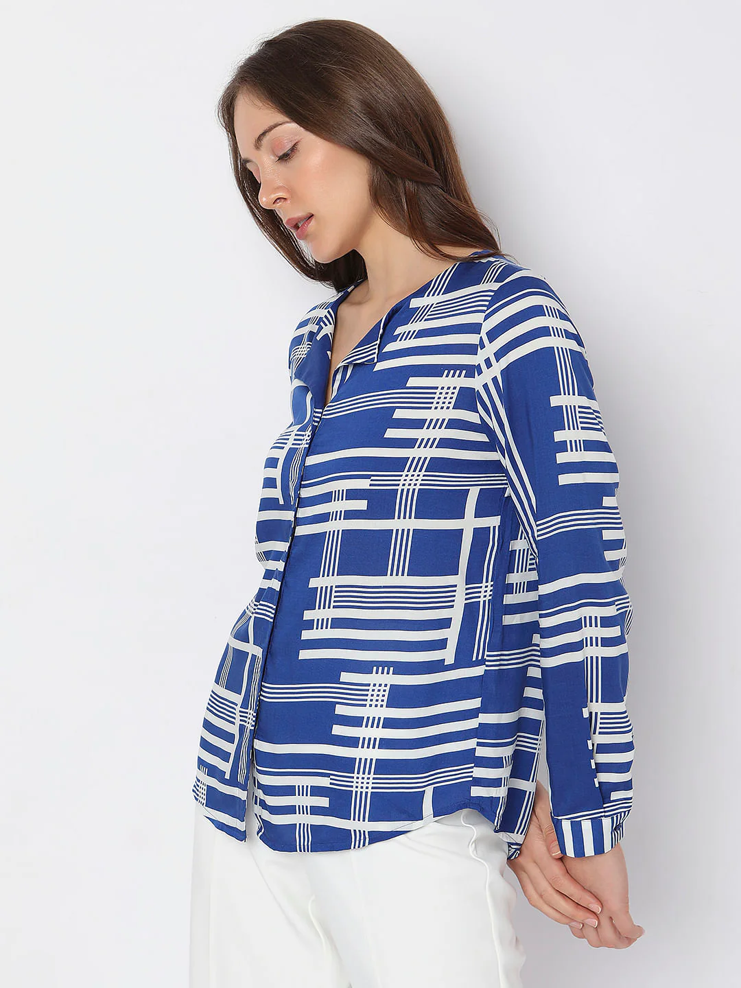 Blue Printed Top - Image 3