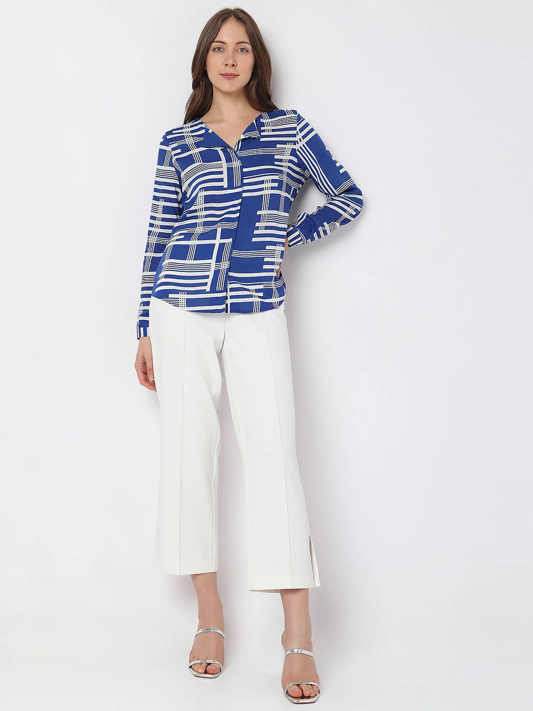 Blue Printed Top - Image 5