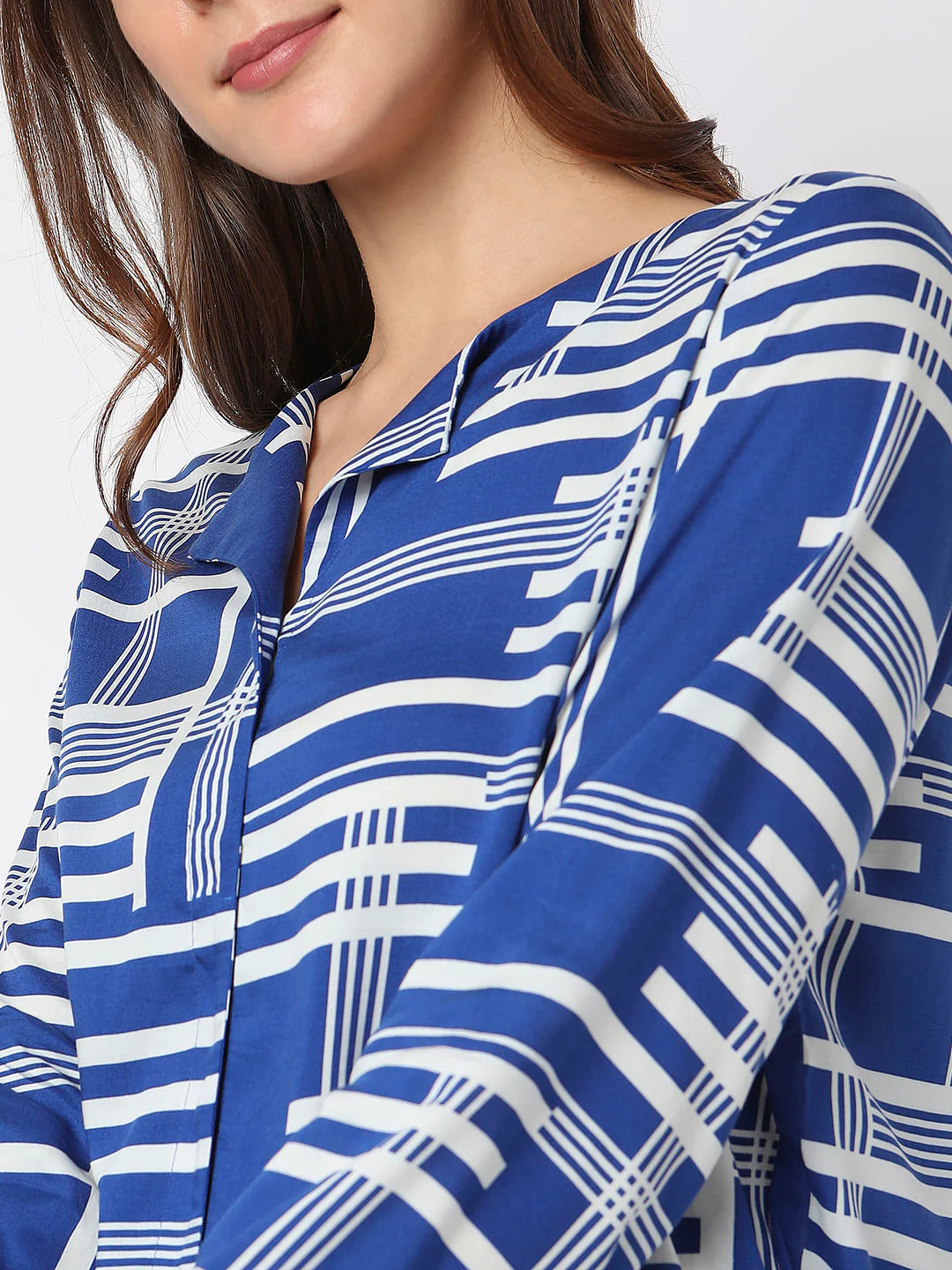Blue Printed Top - Image 6