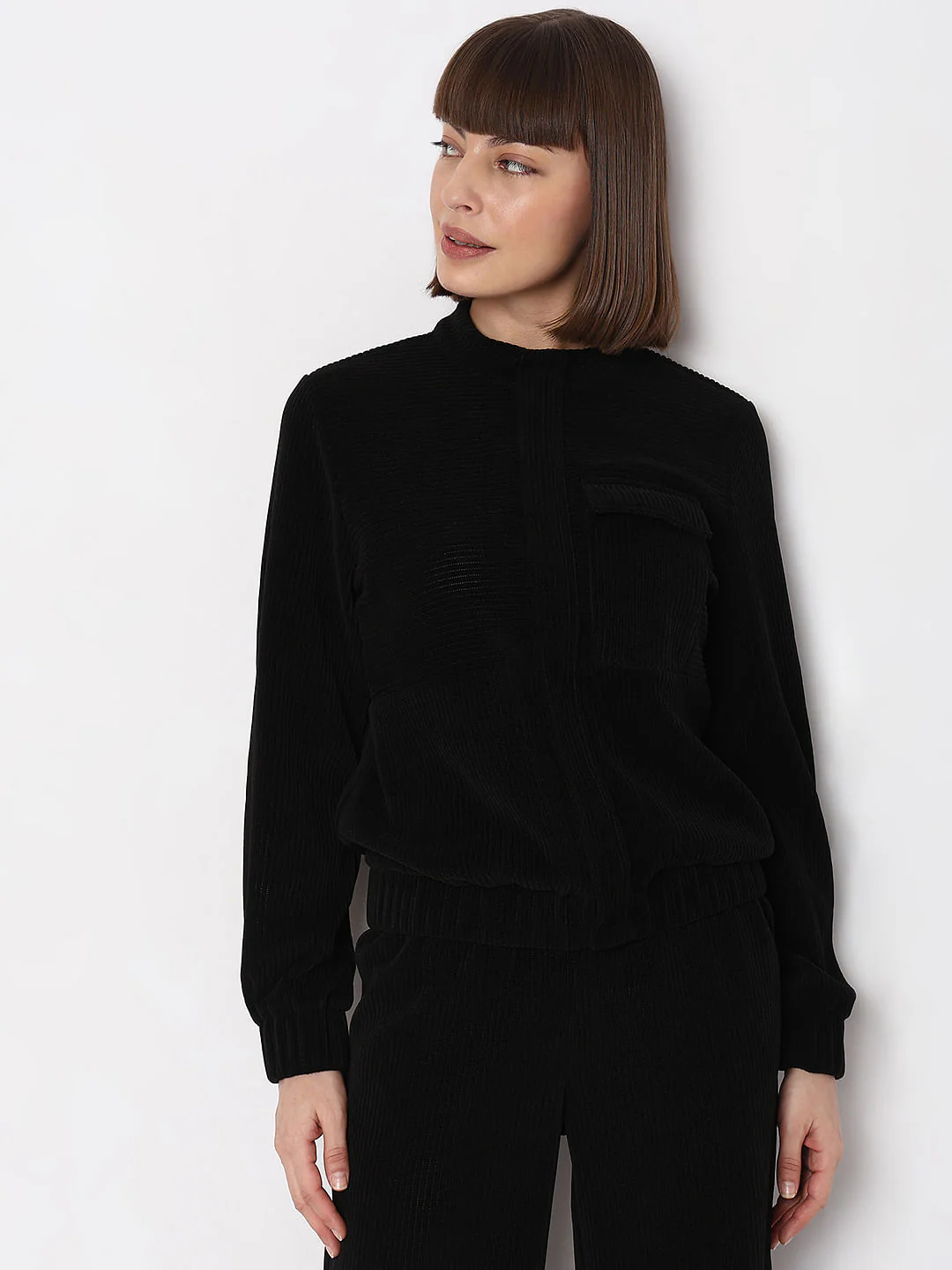 Black Corduroy Co-Ord Set Jacket - Image 2