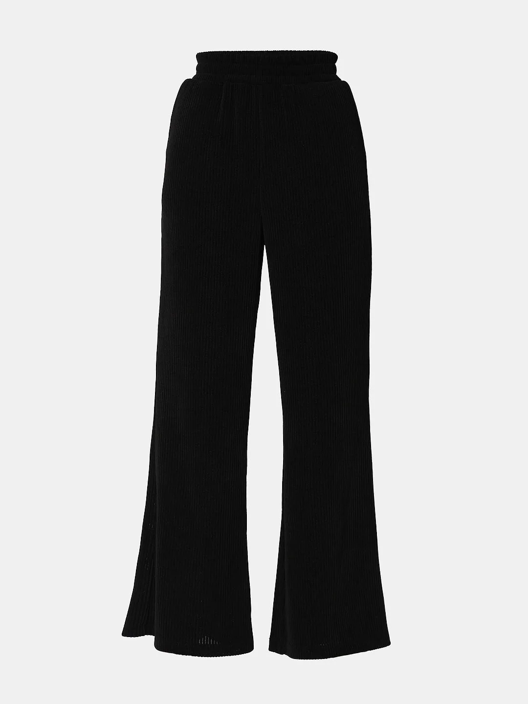 Black Corduroy Flared Co-Ord Set Pants - Image 7