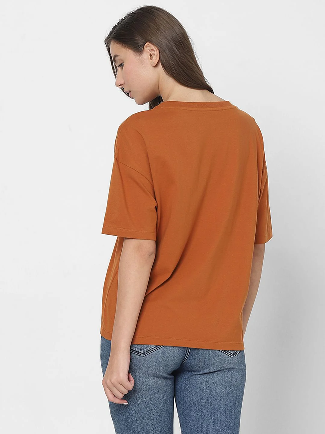 Brown Lace Detail T-Shirt - Image 4