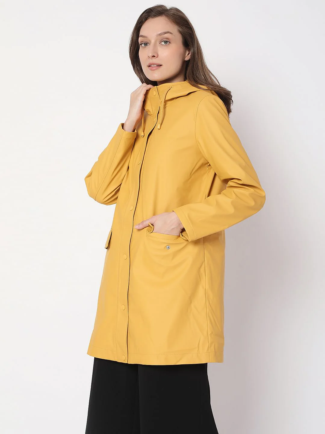 Yellow Teddy Hooded Jacket - Image 3