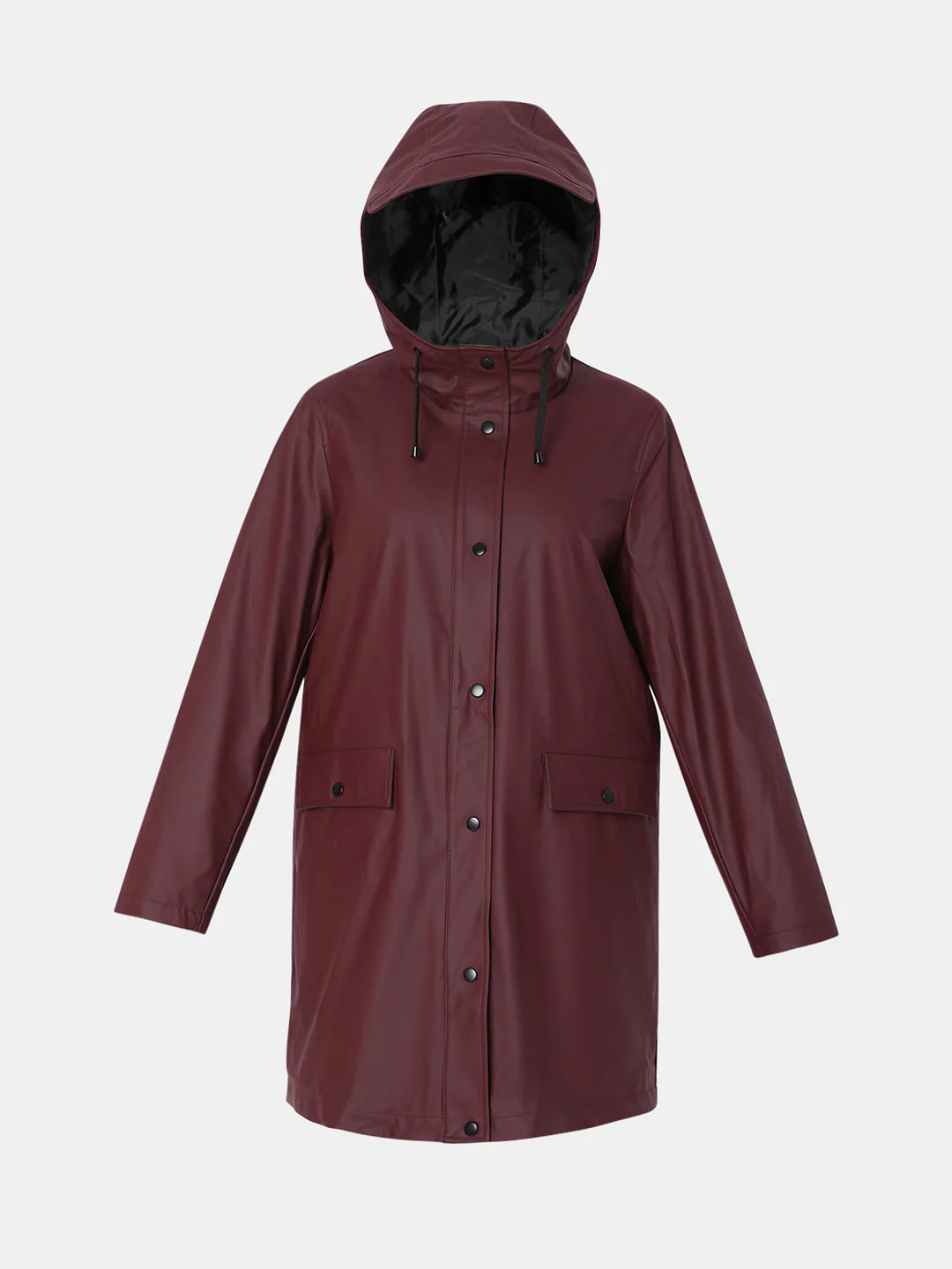 Burgundy Hooded Teddy Coat - Image 7