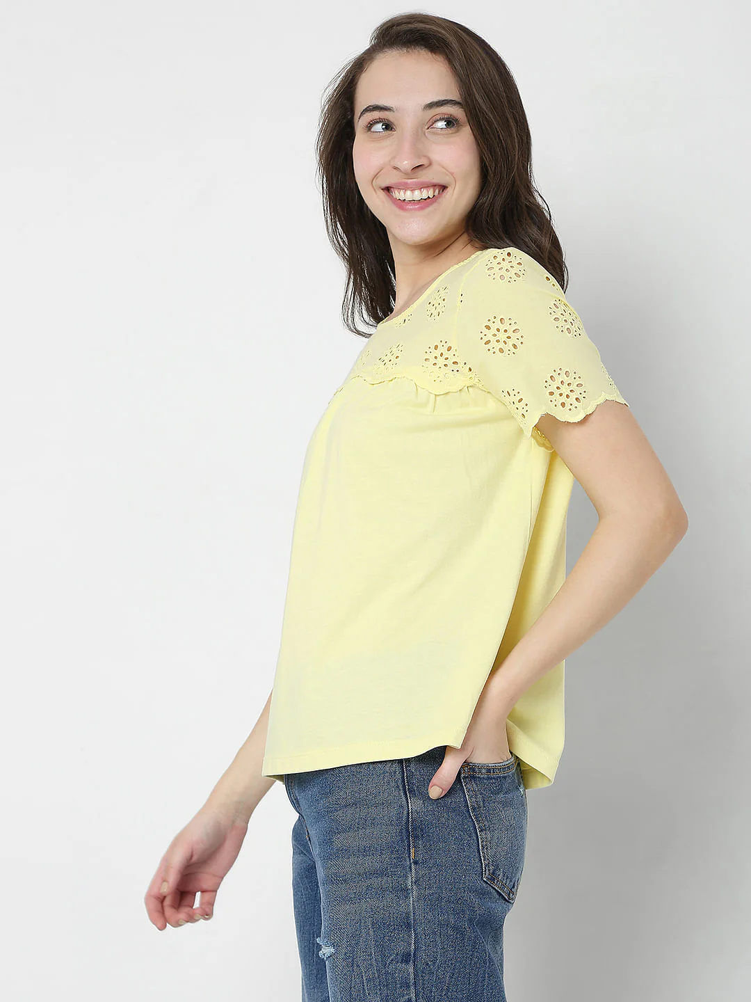 Yellow Schiffli Top - Image 3