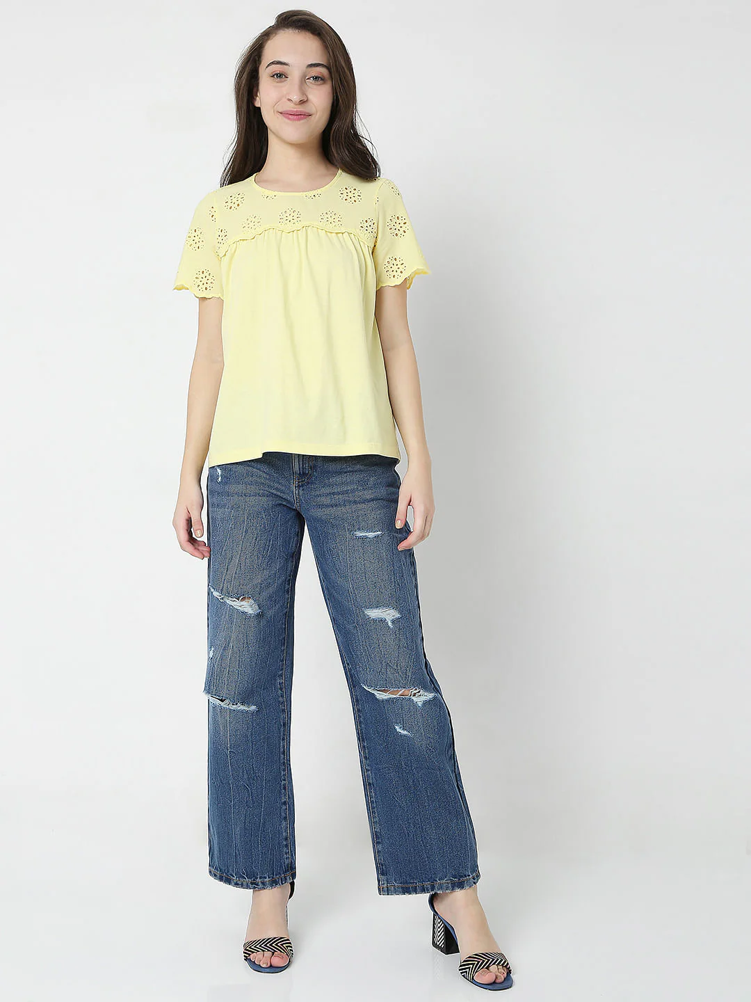 Yellow Schiffli Top - Image 5