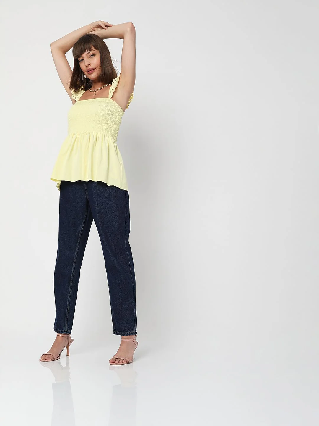 Yellow Smocked Top