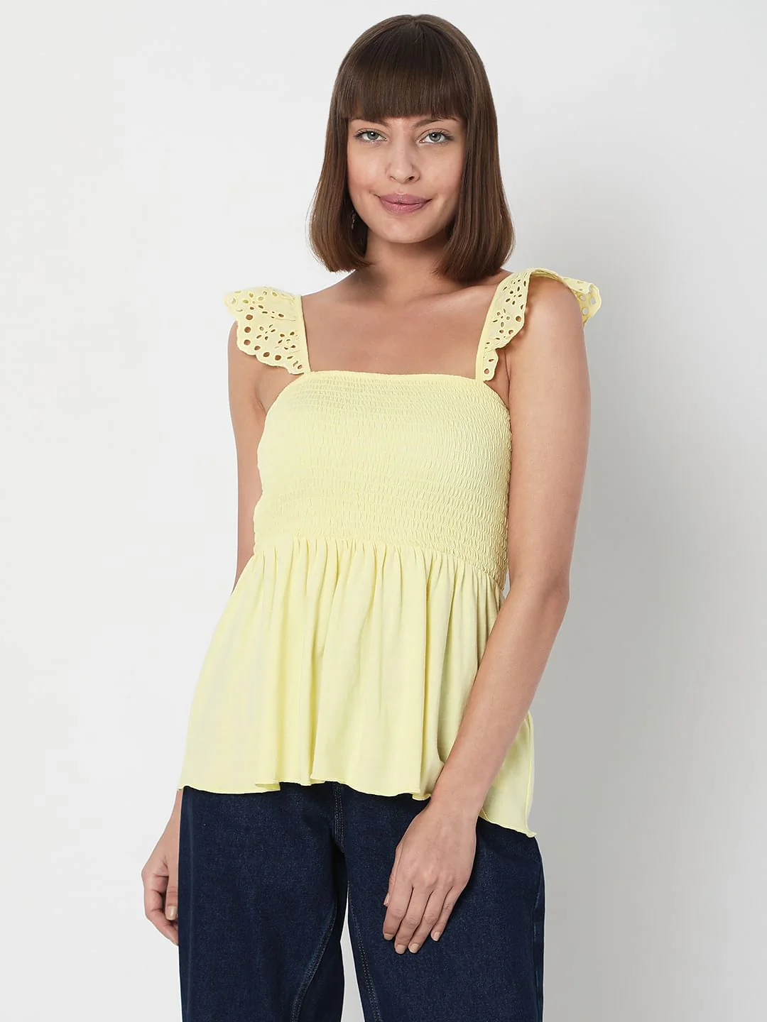 Yellow Smocked Top - Image 2