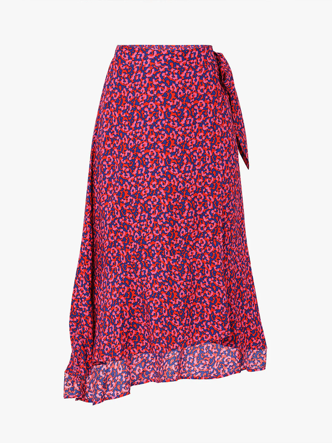 Pink Floral Wrap Tie-Up Co-Ord Set Skirt - Image 7
