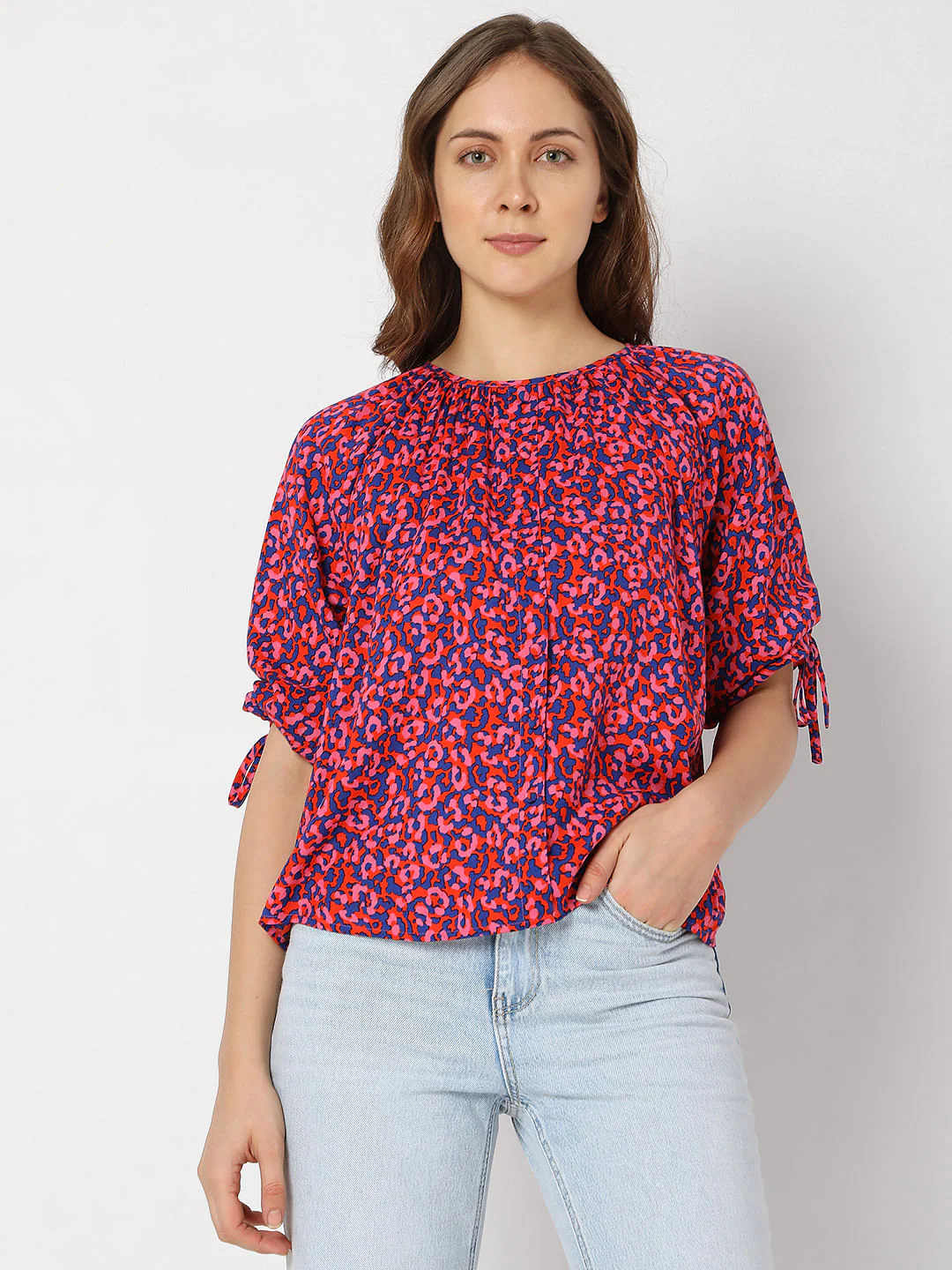 Pink Floral Cro Co-Ord Set Top - Image 2