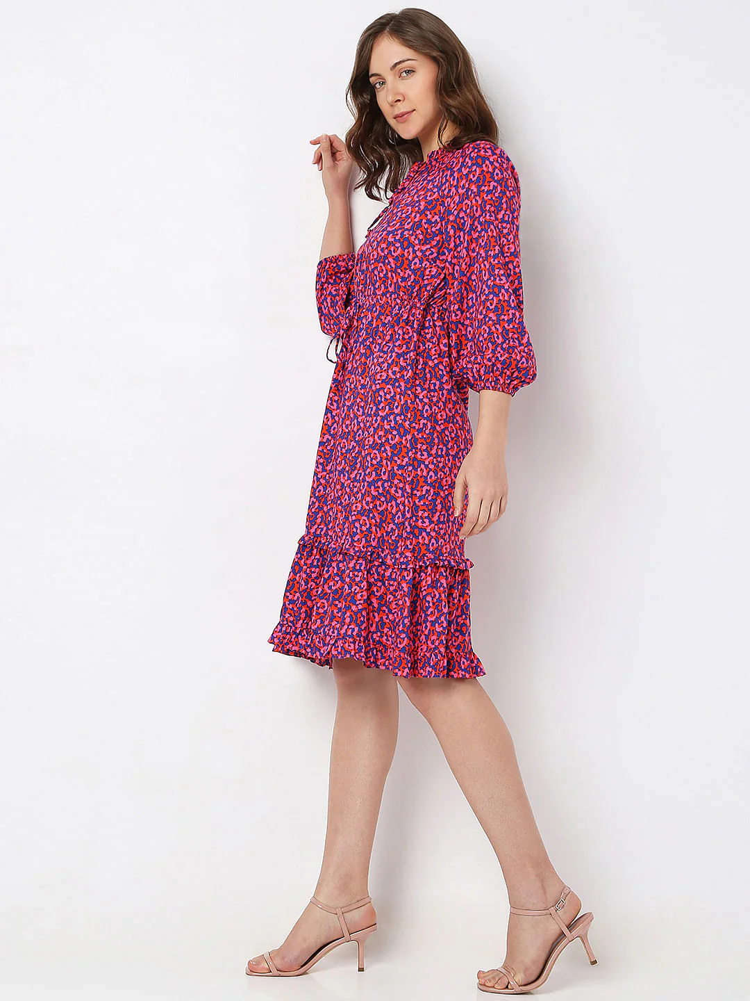 Pink Floral Tiered Drees - Image 3