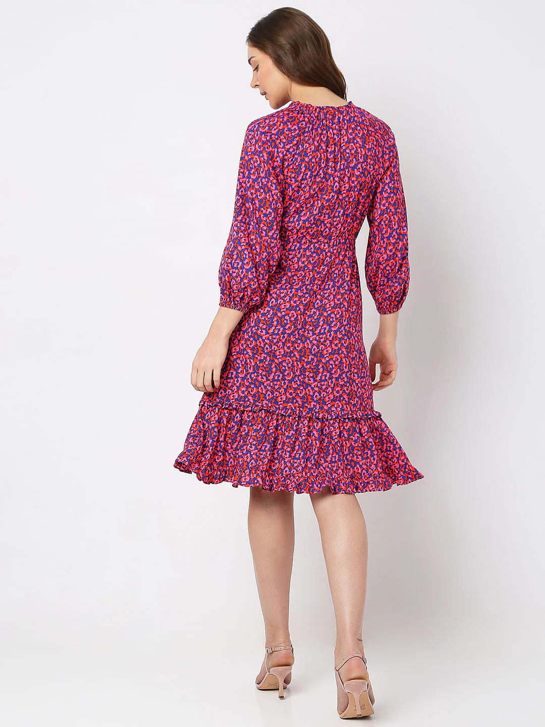 Pink Floral Tiered Drees - Image 4