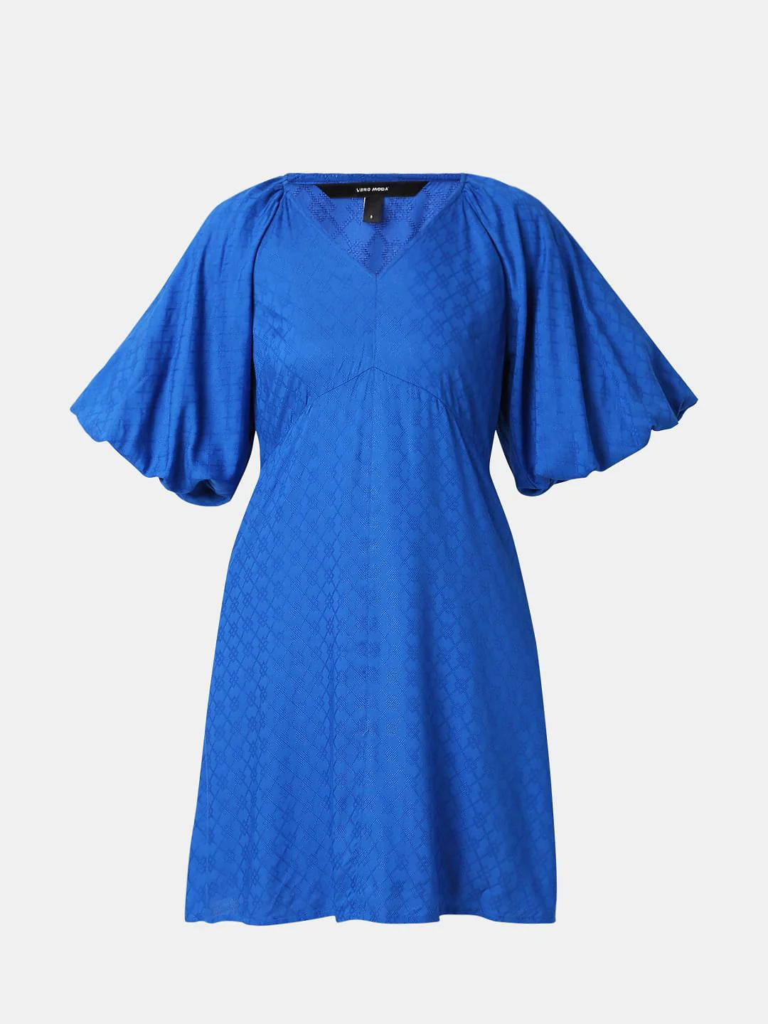 Blue Printed Mini Dress - Image 7