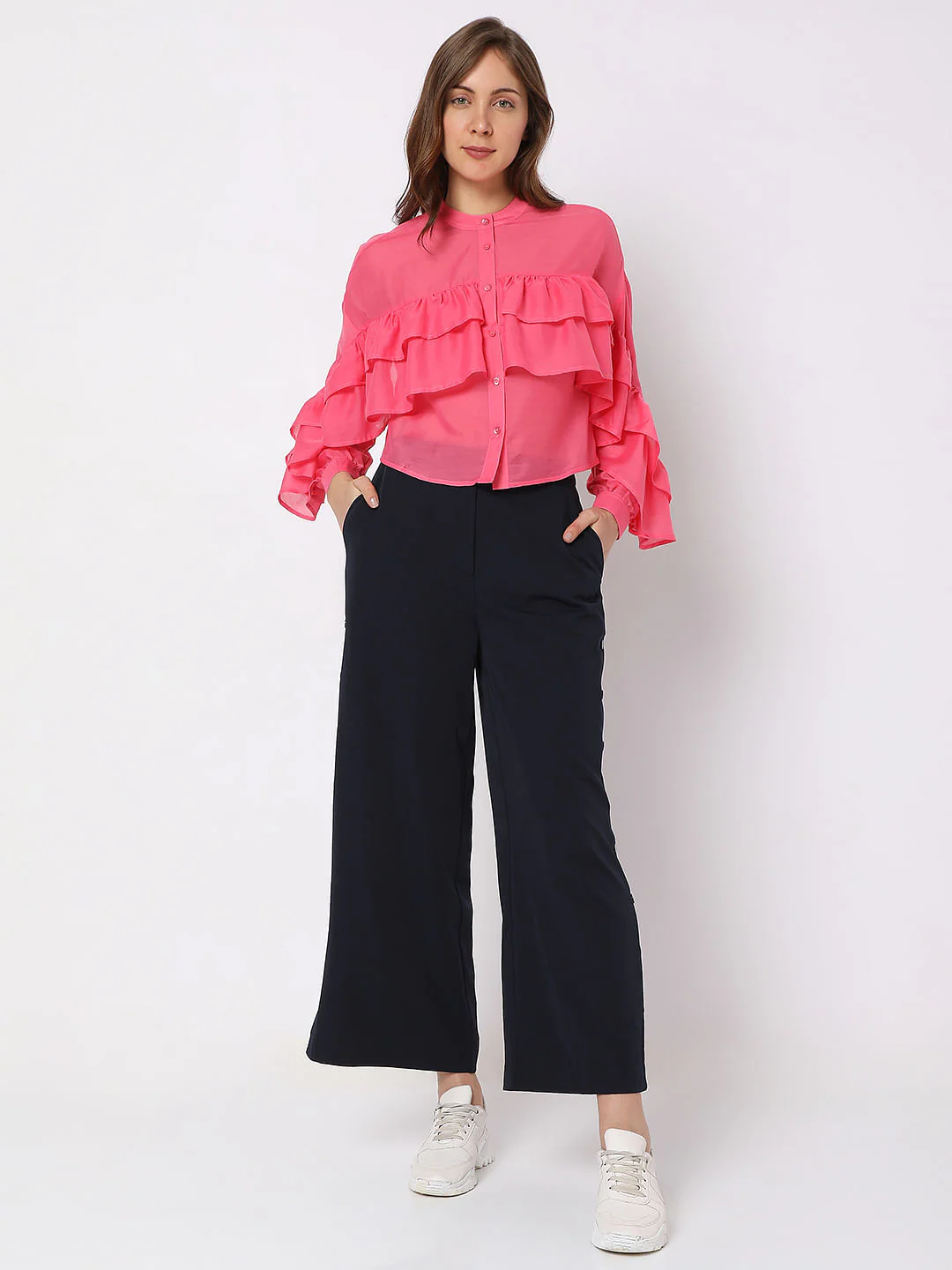 Bright Pink Ruffle Top - Image 5