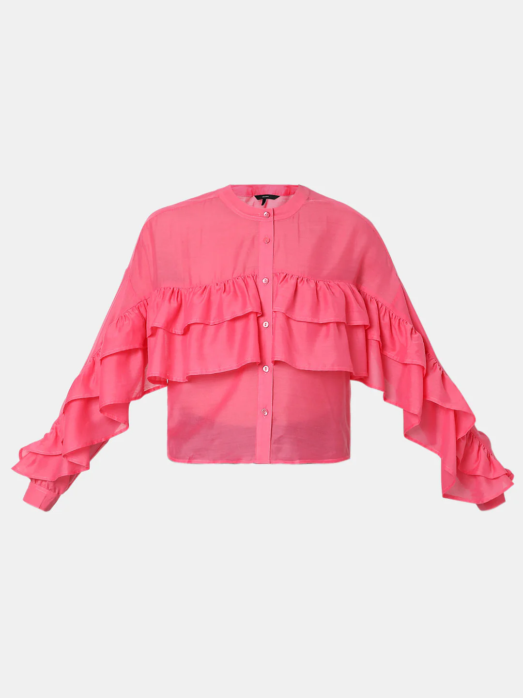 Bright Pink Ruffle Top - Image 7