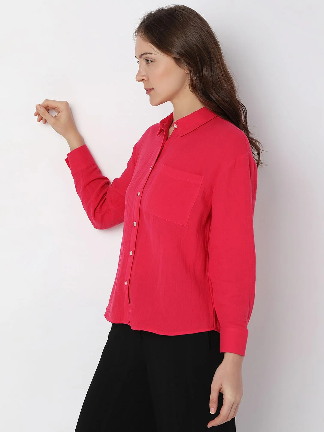 Red Textured Shirt - Image 3
