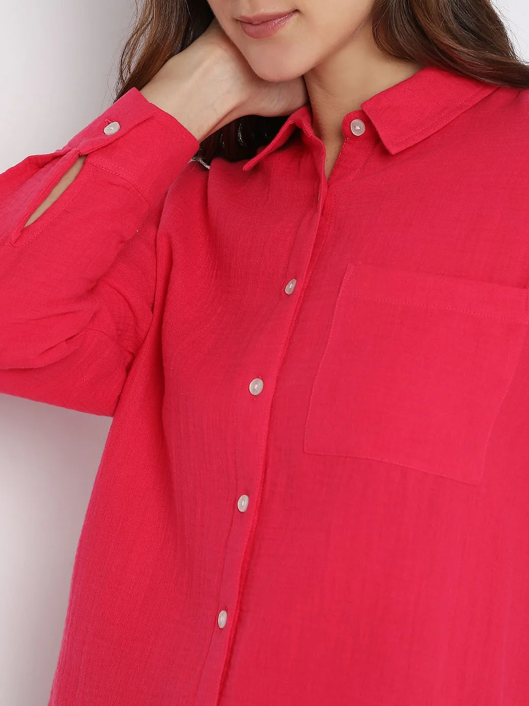 Red Textured Shirt - Image 6