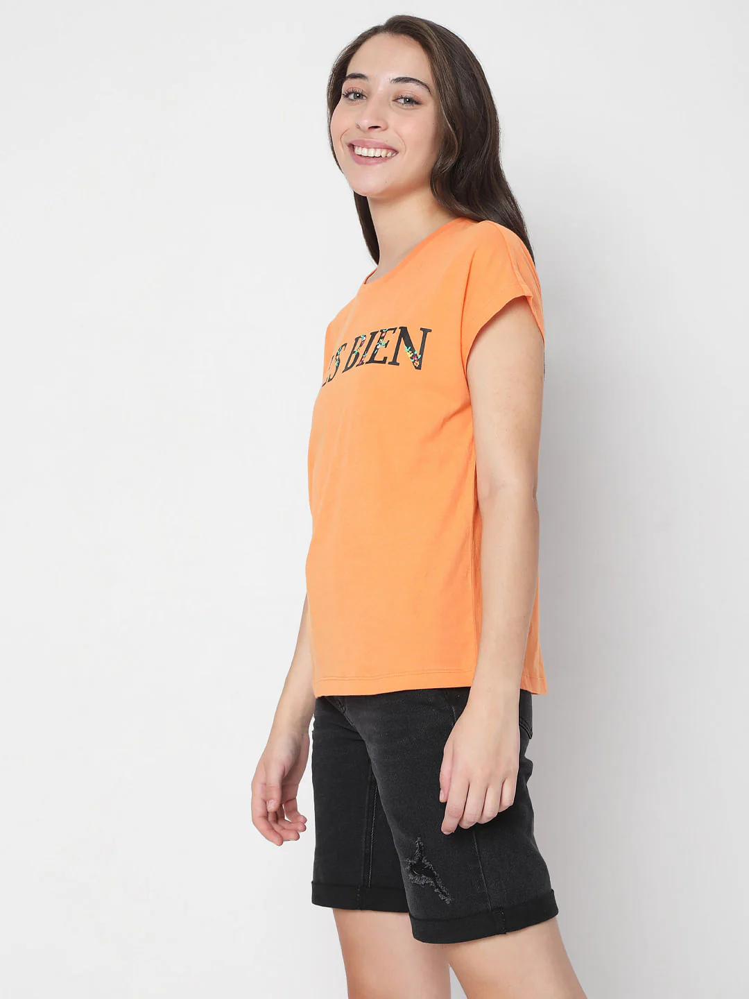 Orange Graphic Print T-Shirt - Image 3