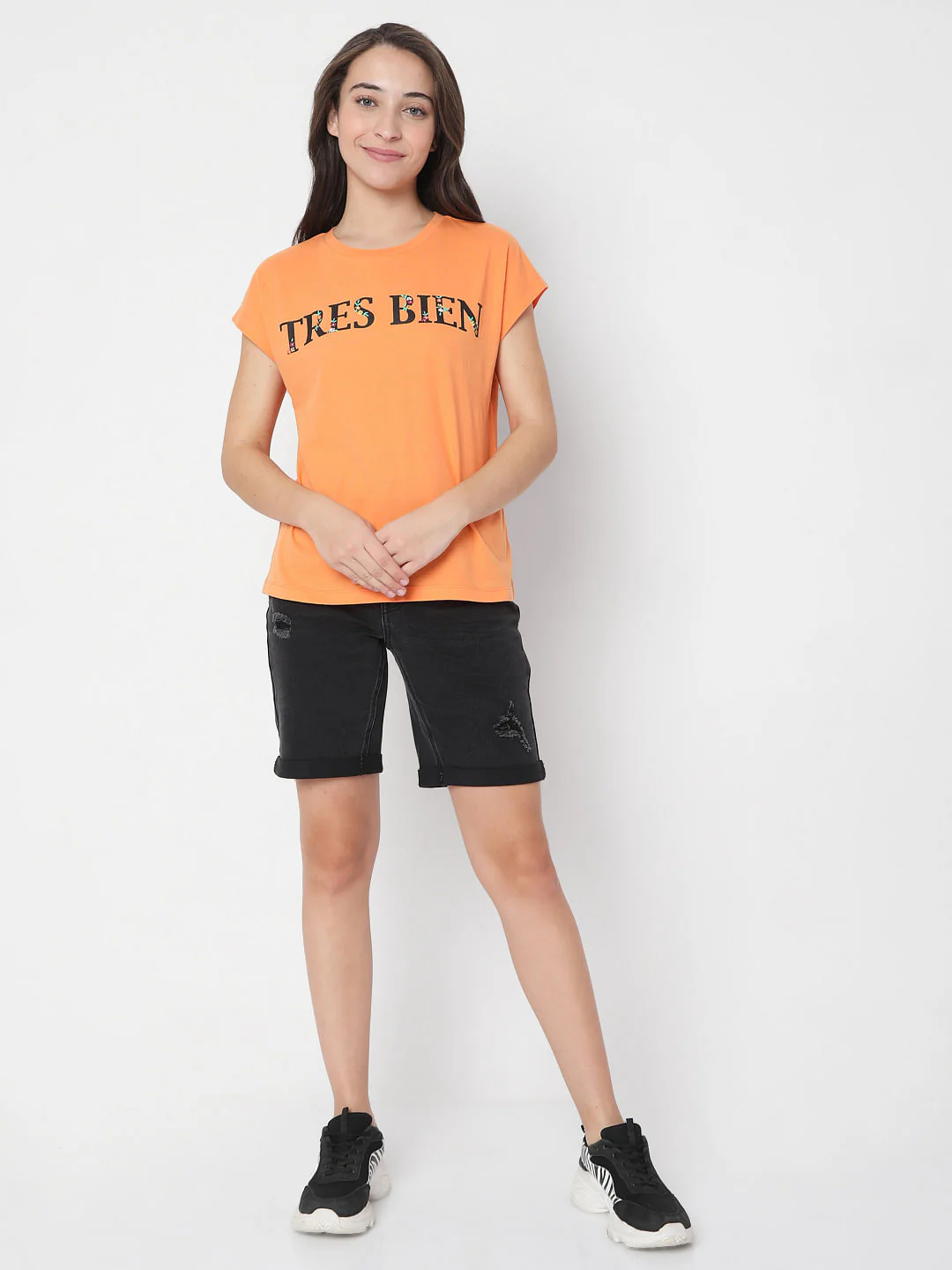 Orange Graphic Print T-Shirt - Image 5