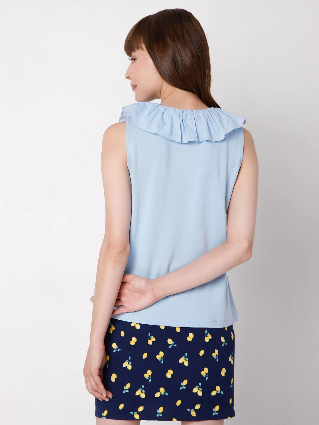 Blue Nit Frill Top - Image 4