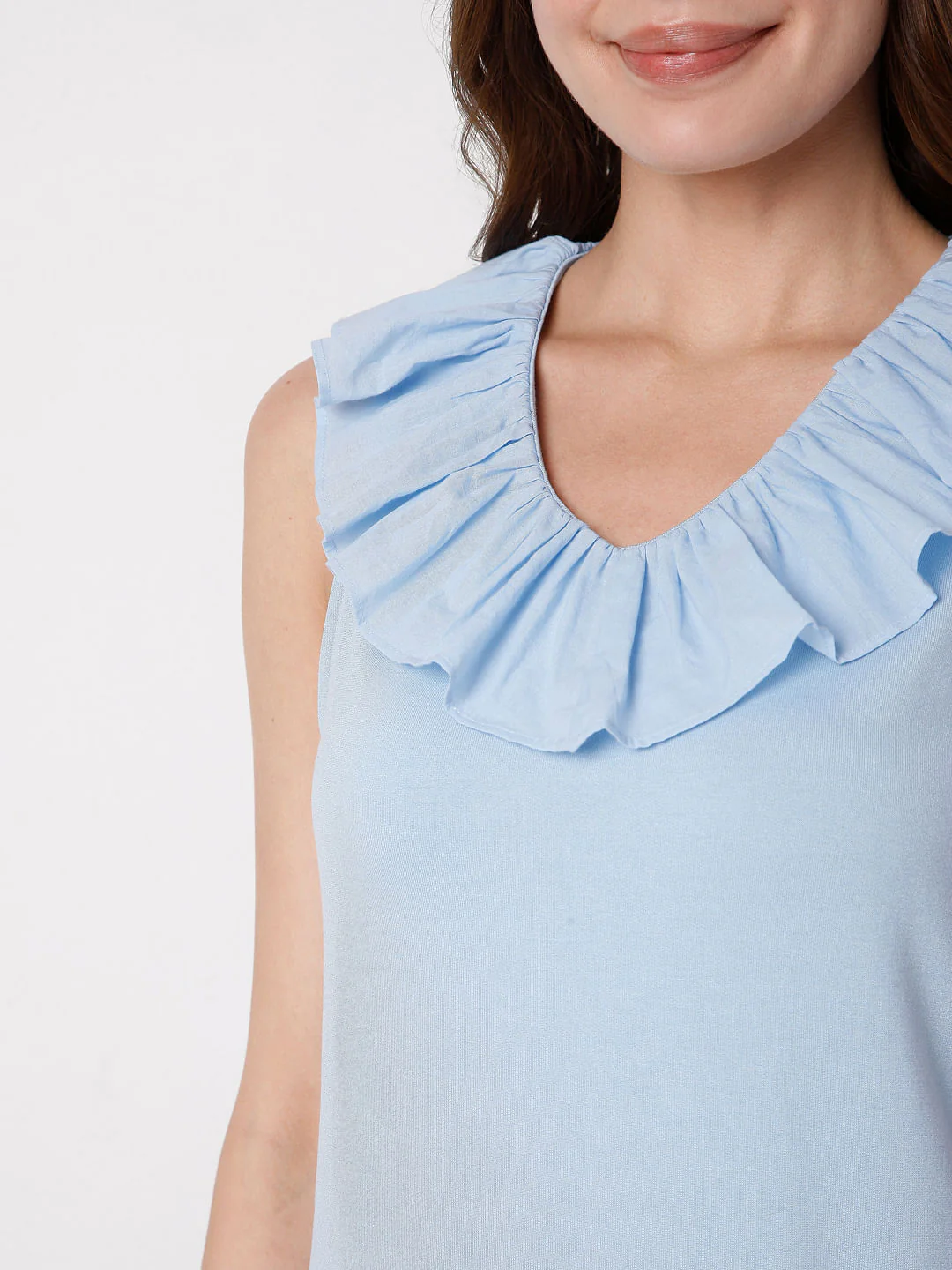 Blue Nit Frill Top - Image 6