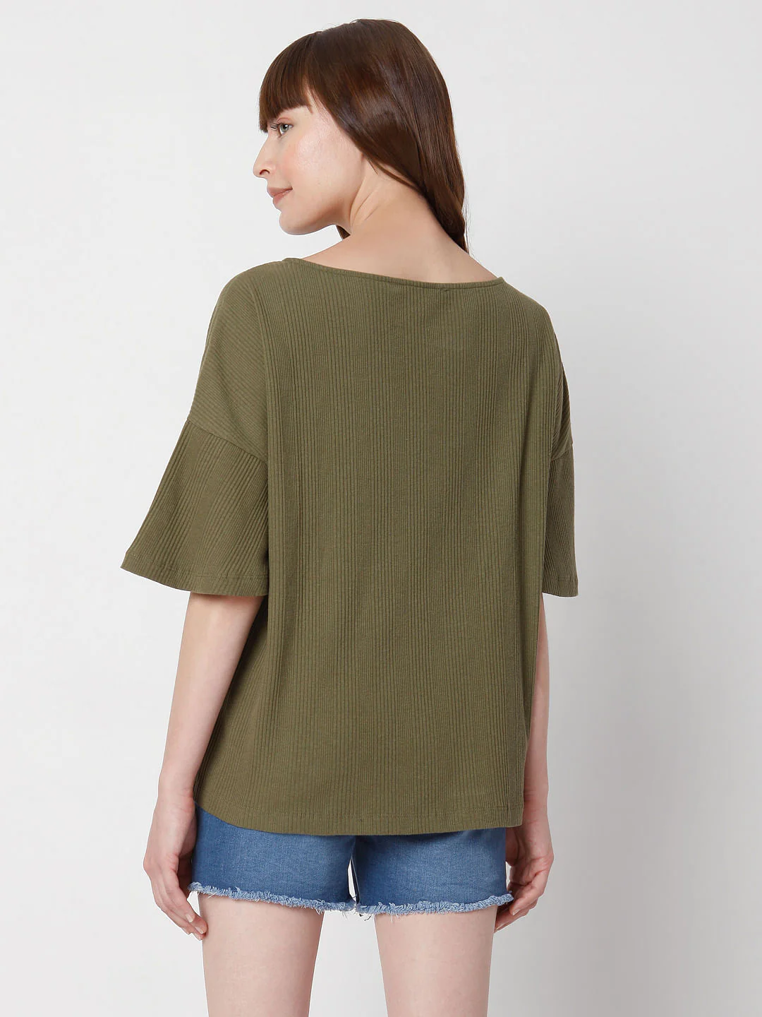 Green Drop Shoulder Top - Image 4