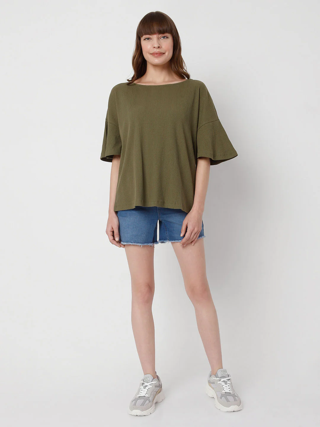 Green Drop Shoulder Top - Image 5