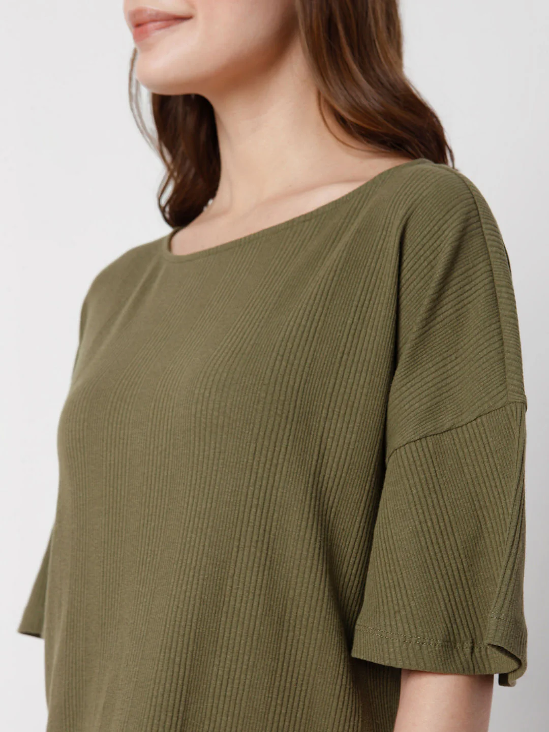 Green Drop Shoulder Top - Image 6