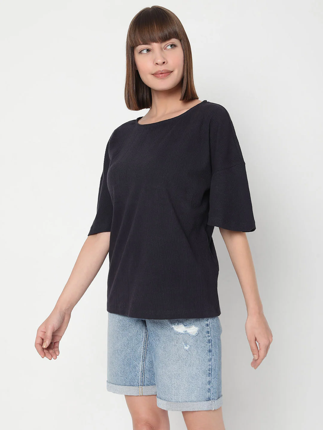 Blue Knit T-Shirt - Image 3